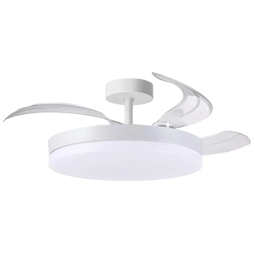 BEL AIR HOME ARES Ventilador de Techo con Luz, 3 aspas retráctiles, motor DC, mando a distancia, LED de 36 W, perfecto para dormitorios y salones, eficiente energéticamente, diseño elegante y funcionamiento silencioso.